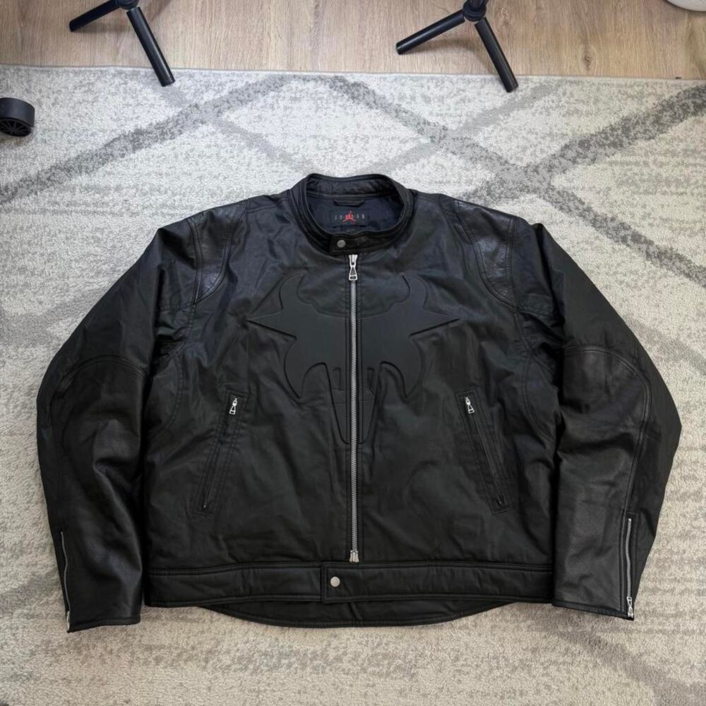 Jordan X Travis Scott Cactus Jack Waxed Black Jacket Mens Size XL DZ5474-010